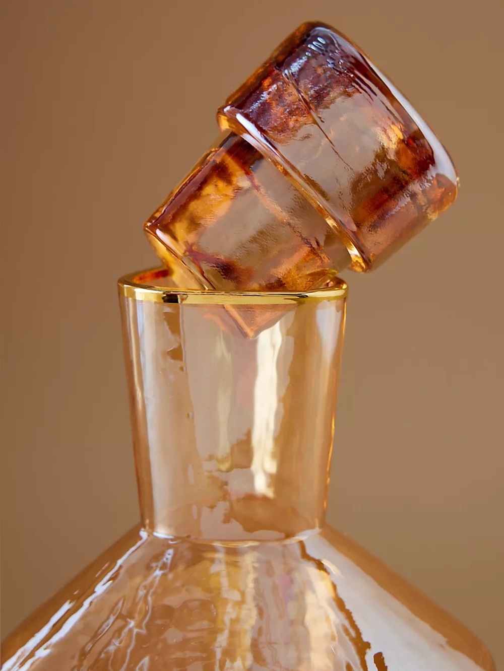 NWT Anthropologie Zaza Lustered Decanter in Honey - Picture 3 of 11